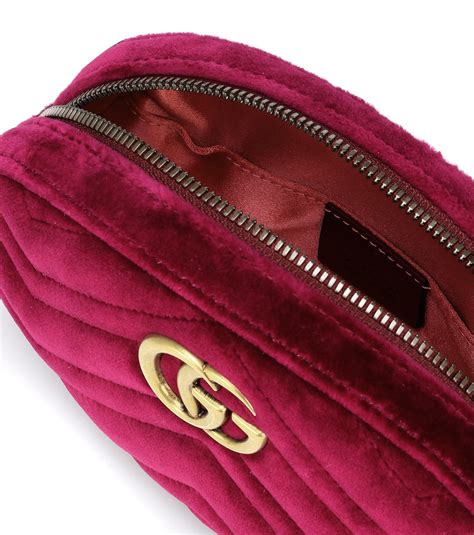 velvet gucci waist bag|gucci velvet bag fuchsia.